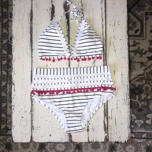 XL Stripe Bikini Pink Trim *make an offer!